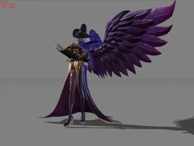 Alice Wizardy Teacher Low-poly 3D model