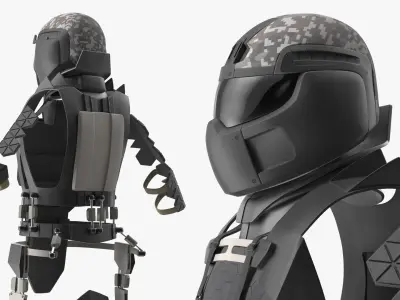  Ratnik 3 Powered Exoskeleton Frame with Helmet 
