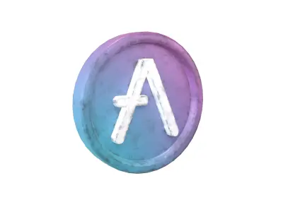 Cartoon Aave Coin v1 002 Low-poly 3D model