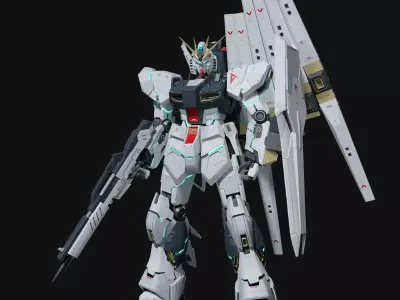 Nu gundam RX-93 Blender version 3D model