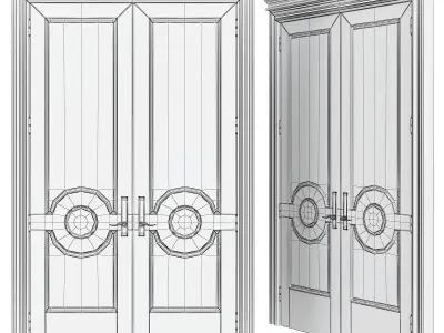 Interior Doors Premium low poly 3d model Low-poly 3D model