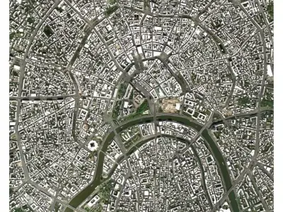 Cityscape Moscow Russia 3D model