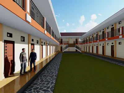Boarding House 02 use at indonesia 3D model