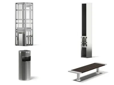 Mall Equipment Set 3D model