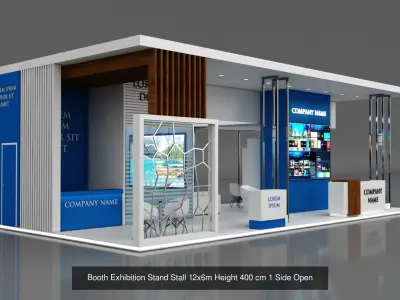 10 Exhibition Stand Stall Booth 3D model 3D Model Collection 3D Model Pack 4