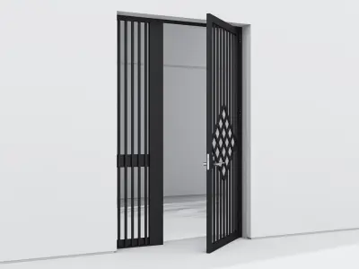 Aluminium door 235 3D model