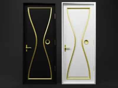 door2 hourglass door 3D model