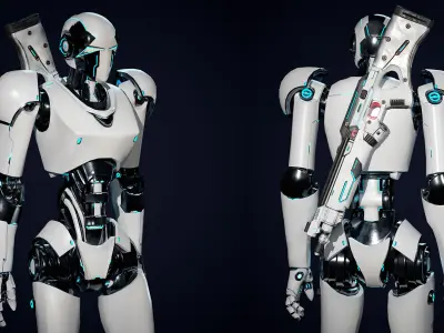 Robot 2 Low-poly 3D model