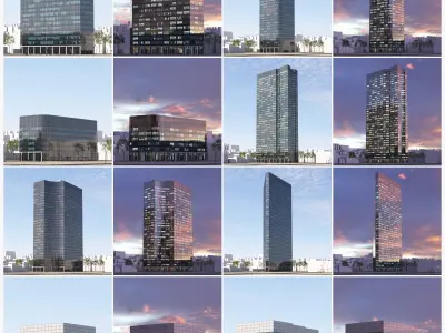 Archmodels vol 271 for c4d - collection of skyscrapers 3D model