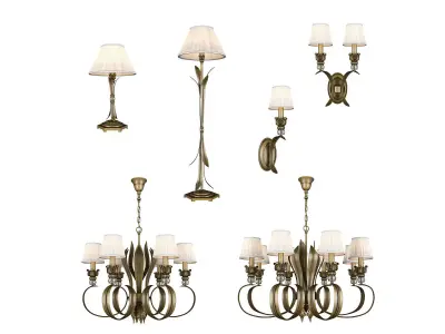 783 Antiqua Lightstar Collection of Classical Lamps 3D Model Pack