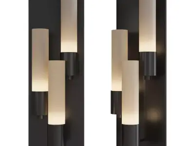 Pillar Multilight Wall Sconce Low-poly 3D model