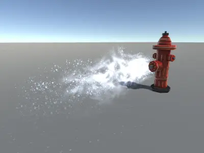 Fire Hydrant Low-poly 3D model