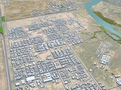 Tikrit City Iraq  Low-poly 3D model