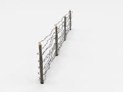 Barb Wire Obstacle 3D model