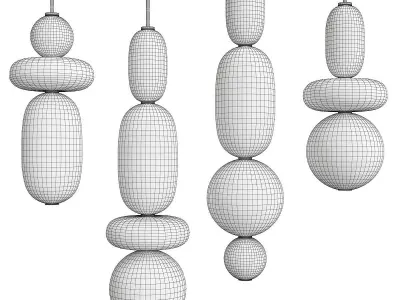 Alani Glass Pendant Light Low-poly 3D model