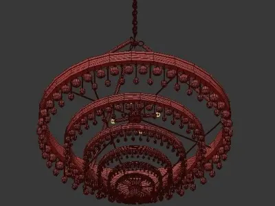 Calypso 8 Light Crystal Teardrop Chandelier 3D model purchase