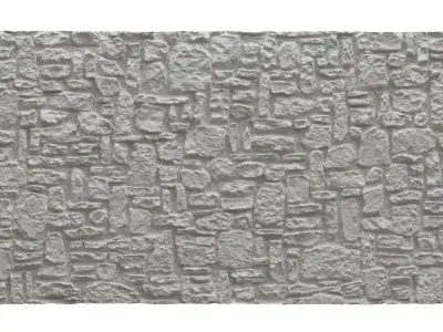 Old Stone Wall Scan Low-poly 3D model