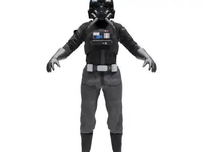 TIE Pilot - Star Wars Low-poly 3D model