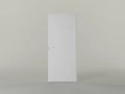 Simple White Door 3D model