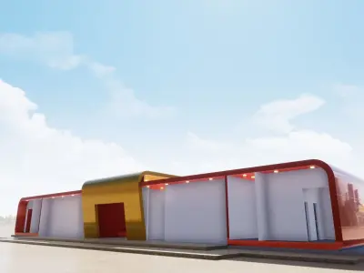 Rest Swimming Pool Building 3D model