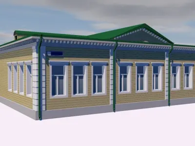 Country house Low-poly 3D model buy