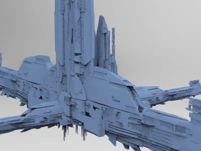 Sci-Fi Assassin Tower Base 9 3D model