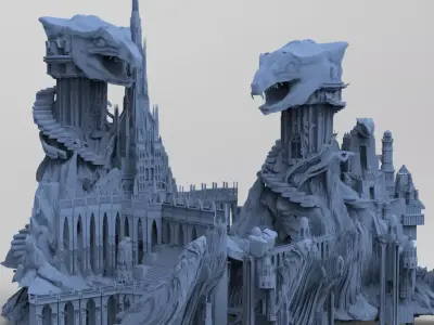 Eternia serpent high towers 3D model