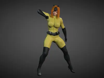 Hellcat Low-poly 3D model