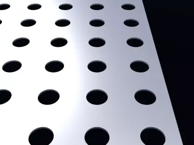 Perforated panel with 16 percent opening 25O65 3D model