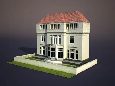 Apartment House Low-poly 3D model purchase