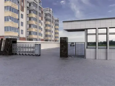 Gate of the tooling factory 3D model