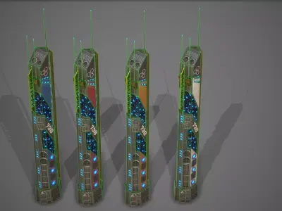 Sci-Fi Building-18 Low-poly 3D model