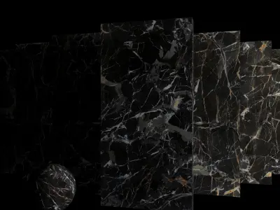 Marble Set Museum Laurent Black 80x160 Texture