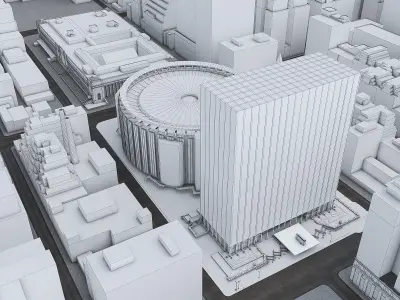 Madison Square Garden Low-poly 3D model