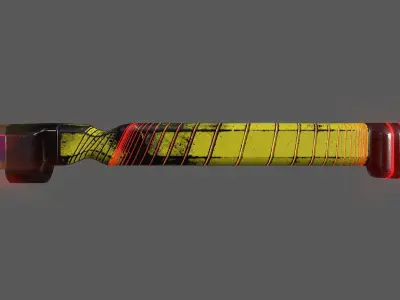 Sci-Fi Glowing Hot Katana Low-poly 3D model
