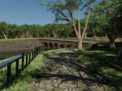 Park Scene 3D model