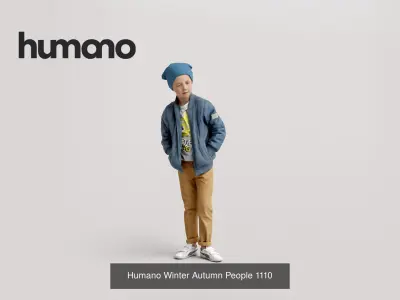 Humano 5-Pack - WINTER  AUTUMN PEOPLE - 5x 3D models A
