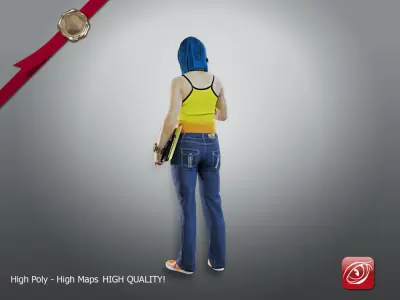 Student Female AAS 2130 005 3D model