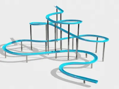 Slide Low-poly 3D model