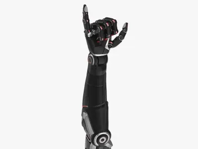 Cyborg arm shows jumbo 3D model