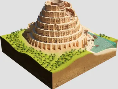 Tower of Babel 3D model