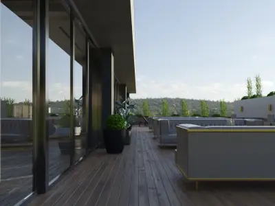 Garden Design with Line Model Pergola 3D model