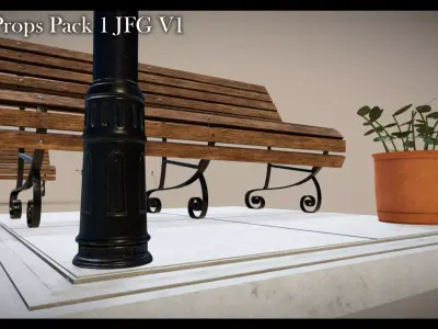 Street Light And Props Pack JFG 1 Low-poly 3D model