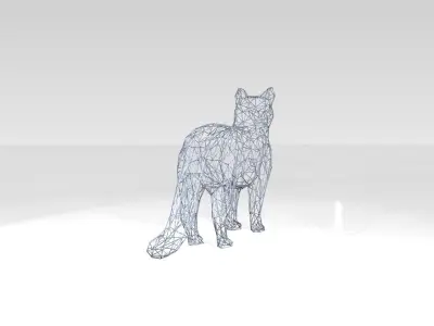 Cat Wireframe 3D model