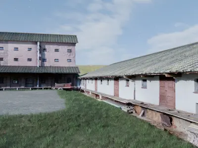 Factory Backyard - BLENDER scene 3D model