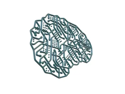Electronic Circuit Brain v1 003 3D model