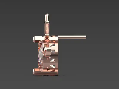 Deer-shaped jewelry earrings je0097 3D print model