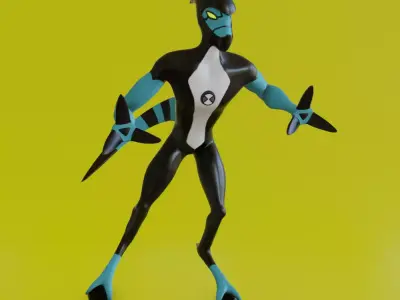 XLR8 from Ben10 Low-poly 3D model