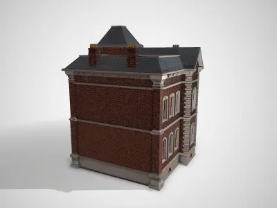 Victorian house Low-poly 3D model buy
