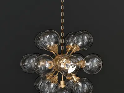 Chandleir 10 pieces 3d model Low-poly 3D model